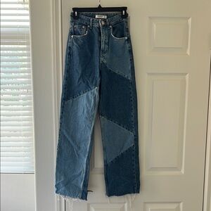 Pull&Bear Patchwork Denim Jeans